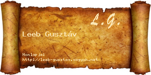 Leeb Gusztáv névjegykártya